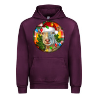 Mauve Wine Saanen Goat Christmas Urban Hoodie - LillyAllenDesigns