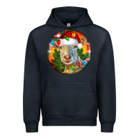 Navy Saanen Goat Christmas Urban Hoodie - LillyAllenDesigns