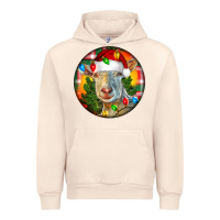 Sandshell Saanen Goat Christmas Urban Hoodie - LillyAllenDesigns