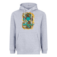 Heather Grey western cross blessed lily butterfly Heavyweight Hoodie - BarkalooDesign