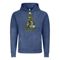 Vintage Denim hunting christmas tree Vintage Hoodie - MaliasSmallBusiness