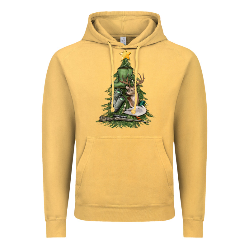 Hunting Christmas Tree Vintage Hoodie by MaliasSmallBusiness | Teevron