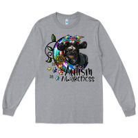 Heather Grey autism awareness Long Sleeve Tee - SublimationCraftShop