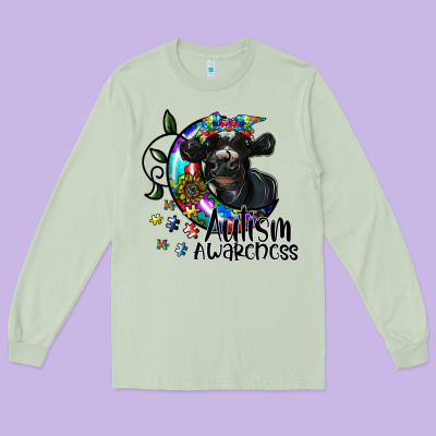 Autism Awareness Long Sleeve Tee Designed By Sublimationcraftshop