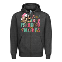 Charcoal Heather i m so freaking merry Zipper Hoodie - AdoDesignShop