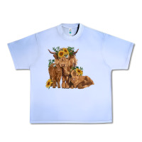 Grape Ice highland cow family Urban Heavy Tee - RanaPortraitStore