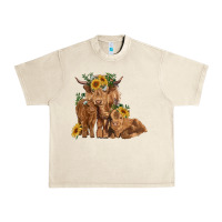 Highland Cow Family Urban Heavy Tee | Teevron