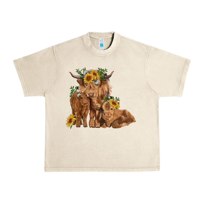 Highland Cow Family Urban Heavy Tee by RanaPortraitStore | Teevron