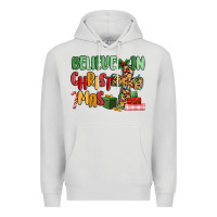 Dove Grey believe in christmas Premium Hoodie - MaliasSmallBusiness