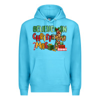 Ocean Blue believe in christmas Premium Hoodie - MaliasSmallBusiness
