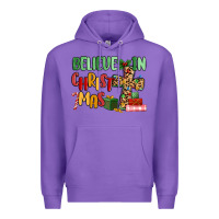 Purple believe in christmas Premium Hoodie - MaliasSmallBusiness