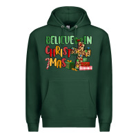 Sports Green believe in christmas Premium Hoodie - MaliasSmallBusiness
