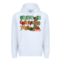 White believe in christmas Premium Hoodie - MaliasSmallBusiness
