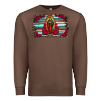Chestnut lady of guadalupe serape and roses Premium Sweatshirt - Jasminsmagicworld