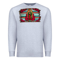 Lady Of Guadalupe Serape And Roses Premium Sweatshirt | Teevron