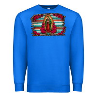 True Royal lady of guadalupe serape and roses Premium Sweatshirt - Jasminsmagicworld