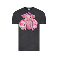 Vintage Black Balerina pig with tutu Vintage Tee - RanaPortraitStore