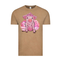 Vintage Coffee Balerina pig with tutu Vintage Tee - RanaPortraitStore
