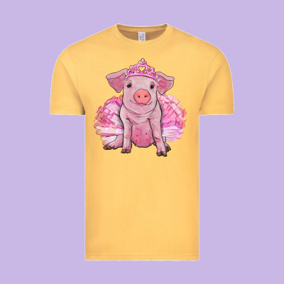 Vintage Tee Balerina pig with tutu