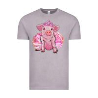 Vintage Zinc Balerina pig with tutu Vintage Tee - RanaPortraitStore