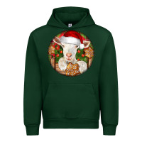 Forest Green Baby Cashmere Goat Christmas Urban Hoodie - LillyAllenDesigns