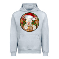 Heather Grey Baby Cashmere Goat Christmas Urban Hoodie - LillyAllenDesigns