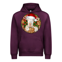 Mauve Wine Baby Cashmere Goat Christmas Urban Hoodie - LillyAllenDesigns