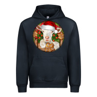 Navy Baby Cashmere Goat Christmas Urban Hoodie - LillyAllenDesigns