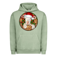 Pigment Oil Green Baby Cashmere Goat Christmas Urban Hoodie - LillyAllenDesigns