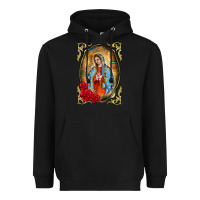 Black our lady of guadalupe frame Heavyweight Hoodie - BarkalooDesign
