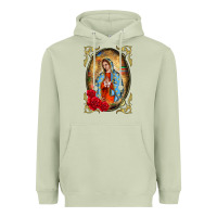 Matcha our lady of guadalupe frame Heavyweight Hoodie - BarkalooDesign