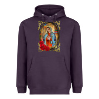 Plum our lady of guadalupe frame Heavyweight Hoodie - BarkalooDesign