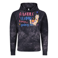 Cloud Black a whole llama learning going on Vintage Hoodie - MaliasSmallBusiness