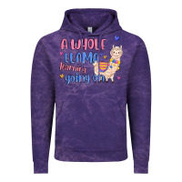 Cloud Purple a whole llama learning going on Vintage Hoodie - MaliasSmallBusiness