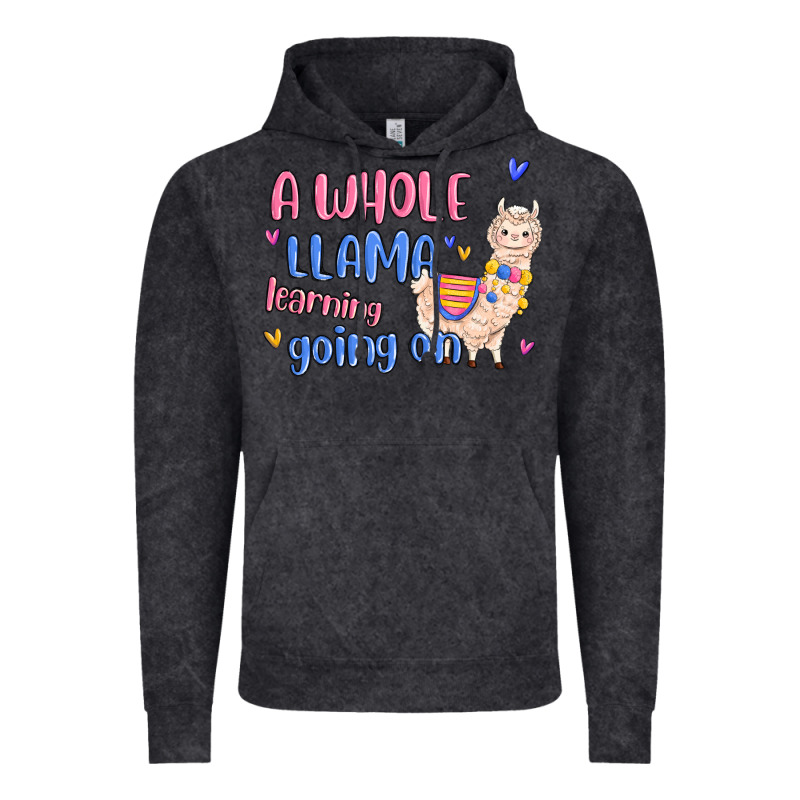 A Whole Llama Learning Going On Vintage Hoodie by MaliasSmallBusiness | Teevron