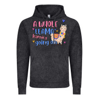 Vintage Black a whole llama learning going on Vintage Hoodie - MaliasSmallBusiness