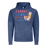 Vintage Denim a whole llama learning going on Vintage Hoodie - MaliasSmallBusiness