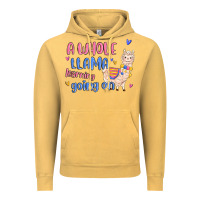 Vintage Mustard a whole llama learning going on Vintage Hoodie - MaliasSmallBusiness