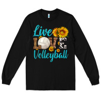 Black live love volleyball Long Sleeve Tee - HRA Design Shop