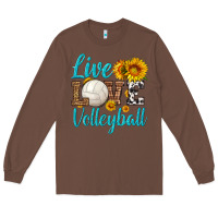 Chestnut live love volleyball Long Sleeve Tee - HRA Design Shop
