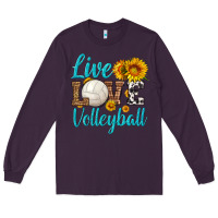 Plum live love volleyball Long Sleeve Tee - HRA Design Shop
