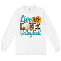 White live love volleyball Long Sleeve Tee - HRA Design Shop