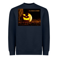Navy Halloween Is Coming Heavyweight Sweatshirt - Unal Design