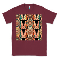 Burgundy native american aztec seamless pattern 4 Classic Tee - BundleAndBundleShop