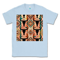 Dusty Blue native american aztec seamless pattern 4 Classic Tee - BundleAndBundleShop