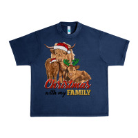 Navy christmas with my family highland cow cattle and calves Urban Heavy Tee - RanaPortraitStore