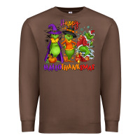 Chestnut Happy Hallothanksmas Premium Sweatshirt - NancyCooperArtShop