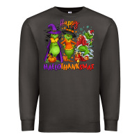 Smoke Happy Hallothanksmas Premium Sweatshirt - NancyCooperArtShop