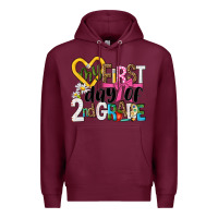 Burgundy my first day of 2nd grade Premium Hoodie - NancyCooperArtShop