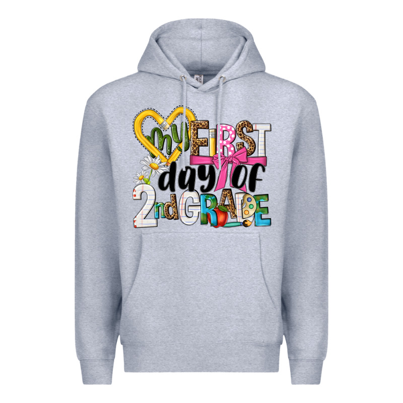 My First Day Of 2nd Grade Premium Hoodie by NancyCooperArtShop | Teevron